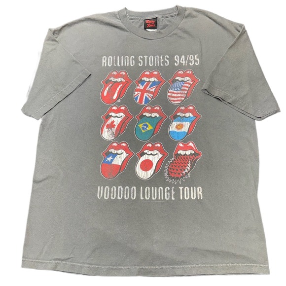 the Rolling Stones Other - Rolling Stones Voodoo Lounge Tour 94/95 Tee 2XL Vintage Style Gray Shirt